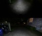 WORKBRITE 2 LED Work Light - NEBO Flashlight: On Showing Beam Patterns In Driveway. 