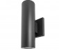 Up / Down Wall Sconce - 11” Black Round Cylinder LED Wall Light - 1400 Lumens - 3000K