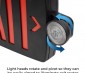 Black LED Exit Sign/Emergency Light Combo w/ Battery Backup - Single or Double Face - Adjustable Light Heads